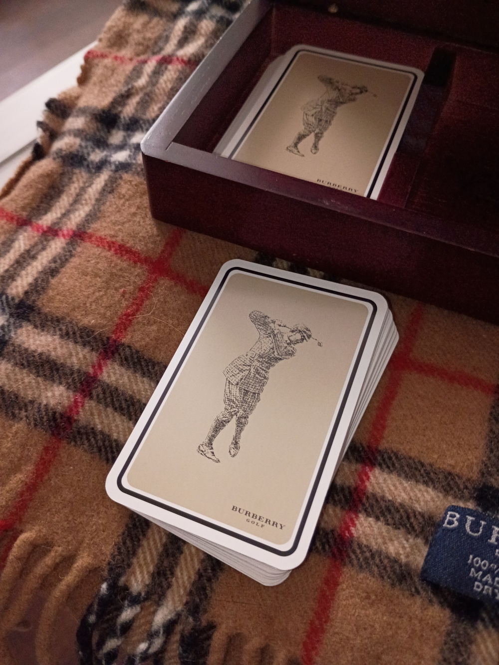 Burberry Single Full Deck Of Playing Cards With Vintage Golfer Design